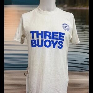 Three Buoys Houseboat Vacations Sport Single Stitch Vintage Tee Shirt Sz L